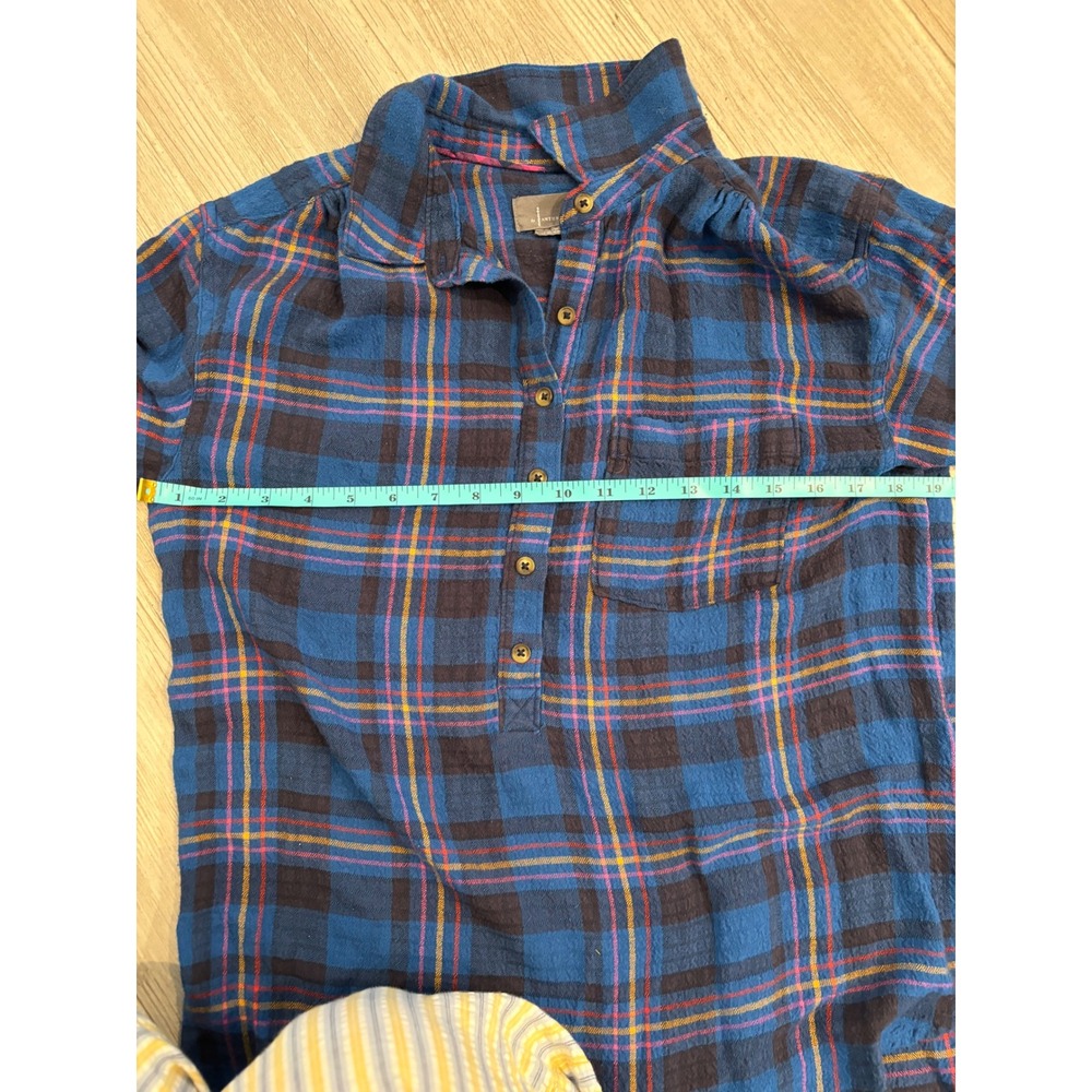 Anthropologie Isadora Plaid‎ Button-Back Tunic Size S - Picture 11 of 12